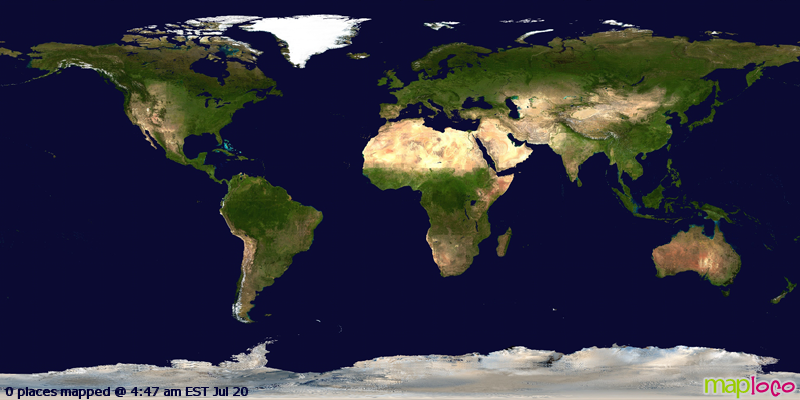 Locations of Site Visitors Locations of Site Visitors